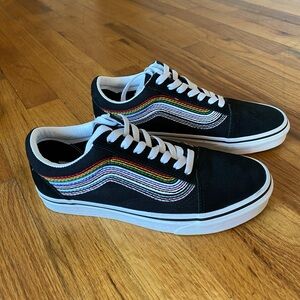 Vans low-top shoes black & rainbow